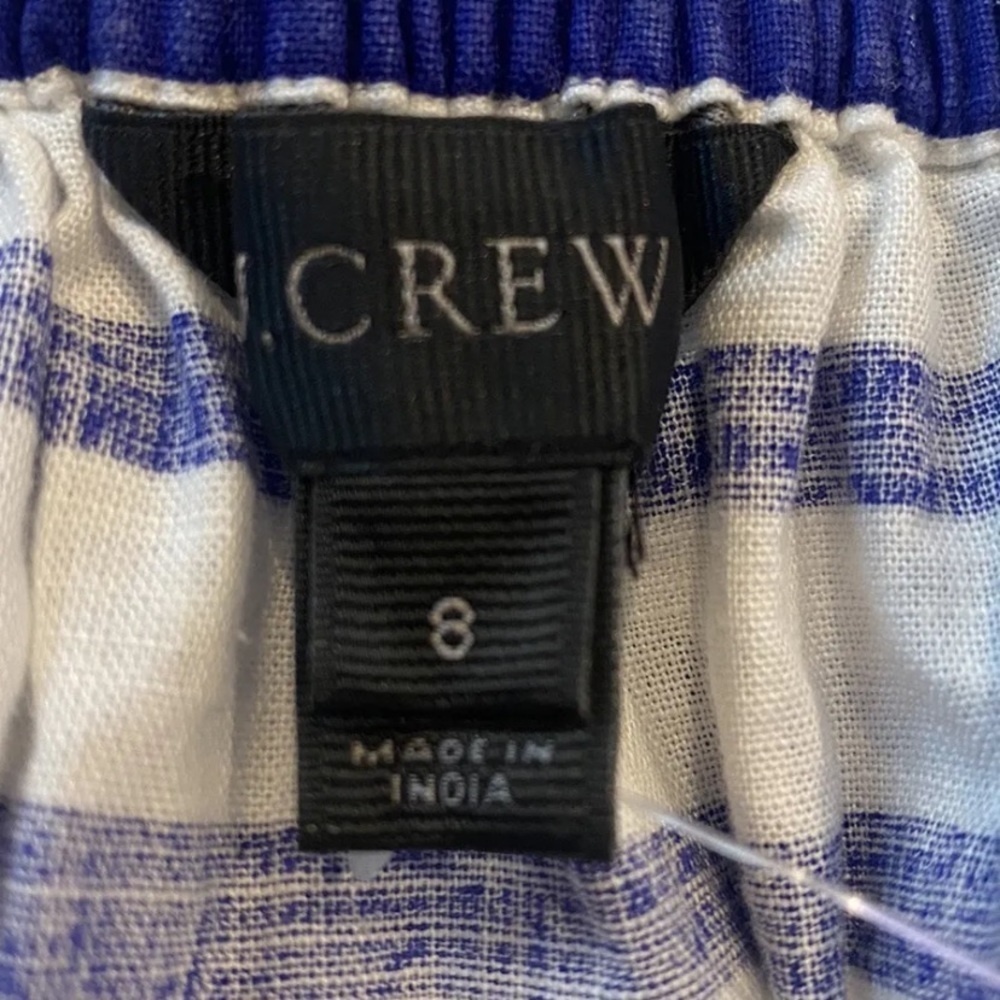 J Crew Blue‎ White Nautical Striped Cotton Skirt Pockets Womens Sm8 (760) - Picture 4 of 4
